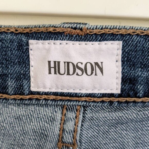 Hudson Blair High-Rise Straight Crop Jeans in Mid-Blue Wash, Size 27 - Picture 5 of 7